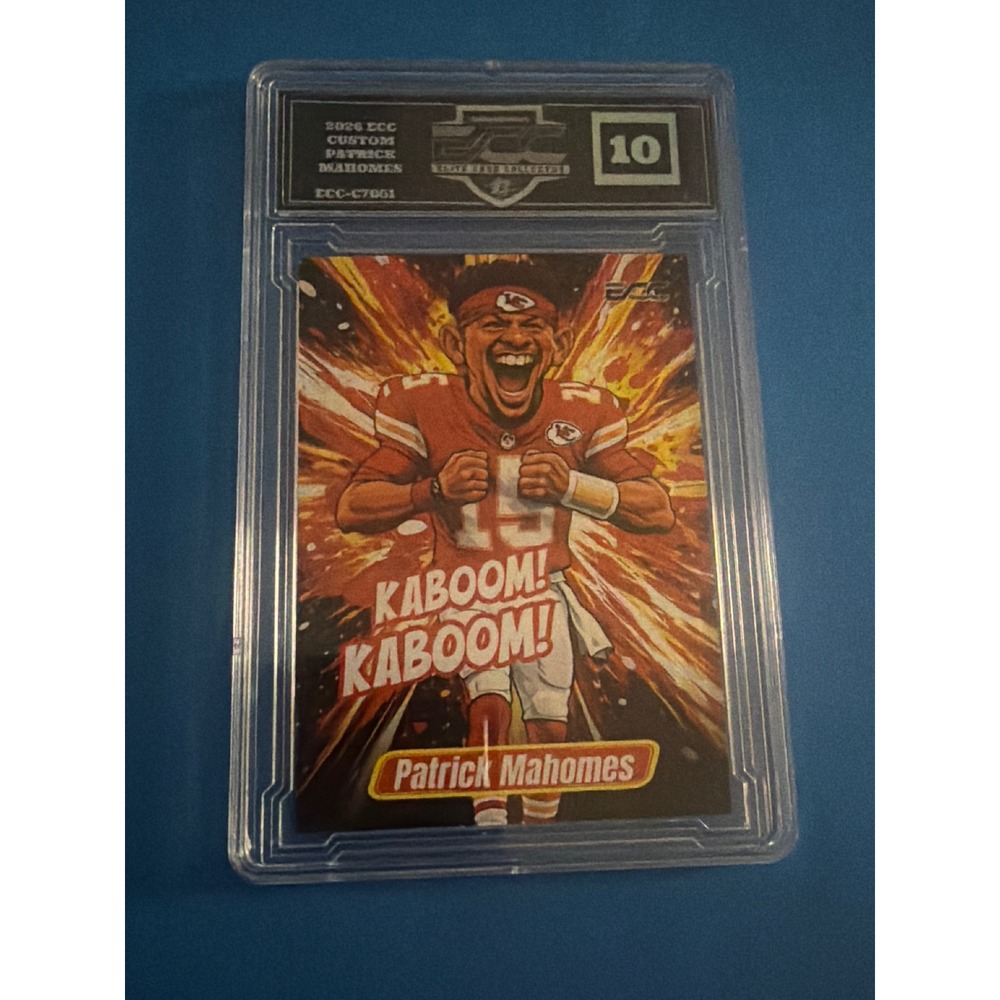 Patrick Mahomes 2024 ECC Custom Kaboom! Graded 10 Gem Mint Kansas City Chiefs